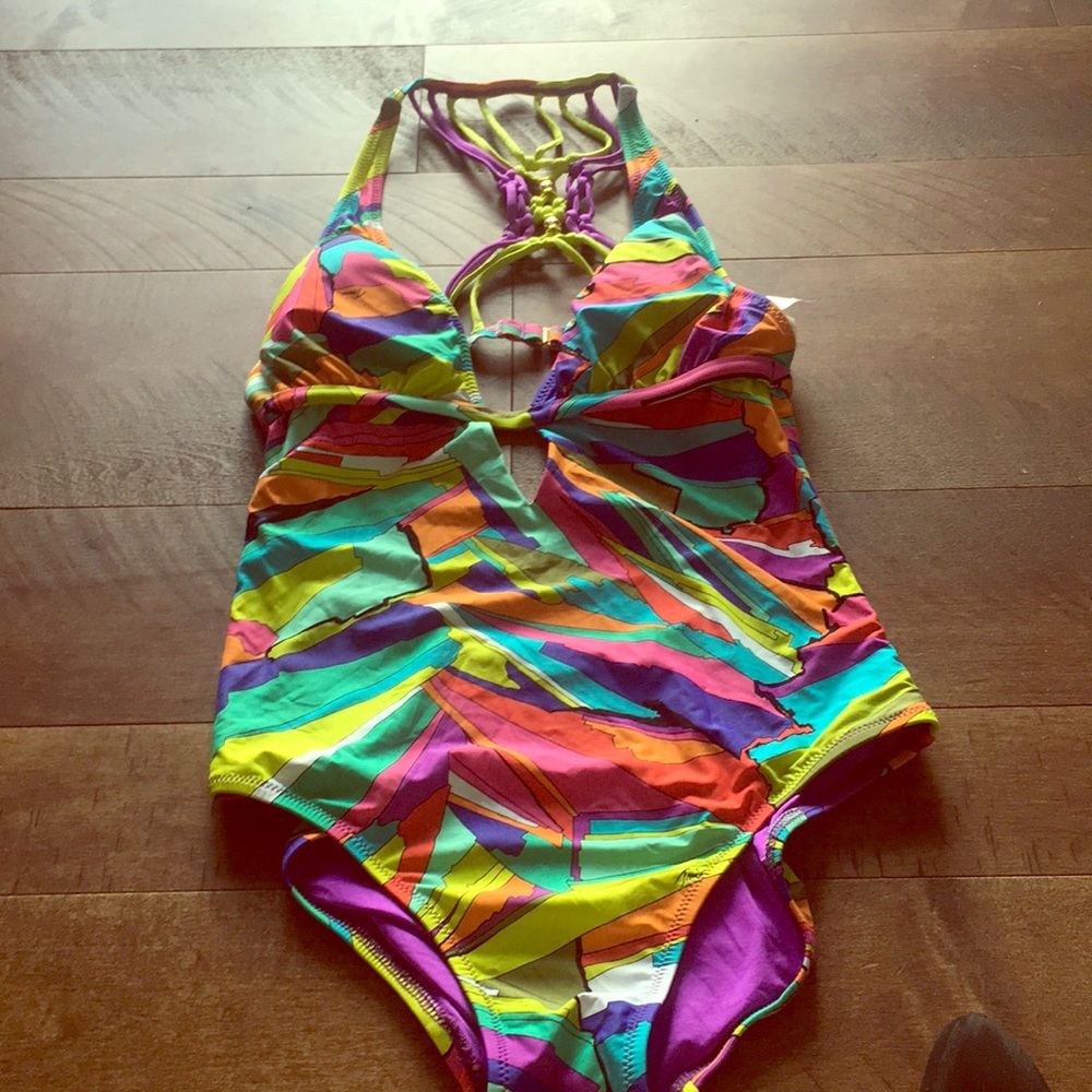 Brightly colored one piece